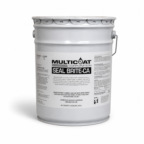 Multicoat Seal Brite-CA five-gallon metal pail on white with soft studio shadow