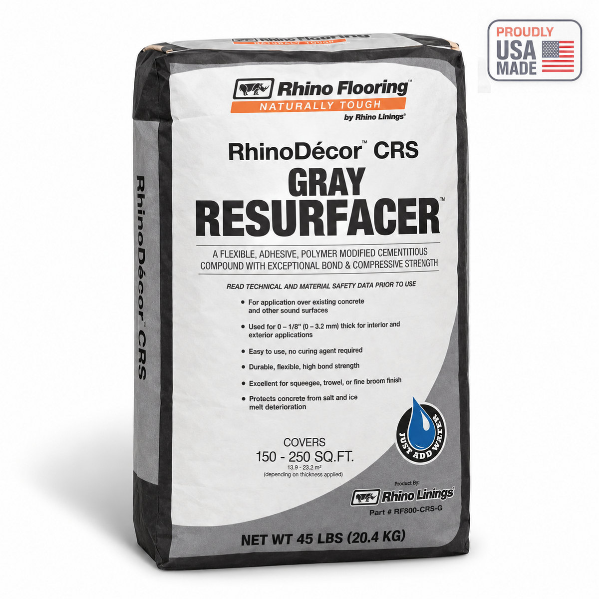 RhinoDecor Concrete Resurfacer — Proudly USA Made