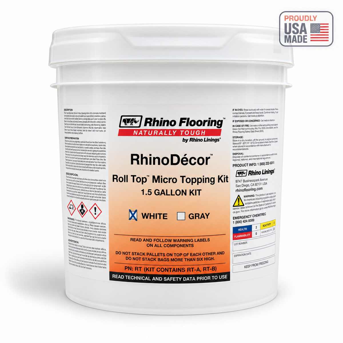 RhinoDecor Roll Top — Proudly USA Made