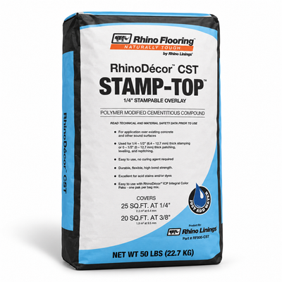 RhinoDecor Stamp Top, 50-pound bag on a white studio background.