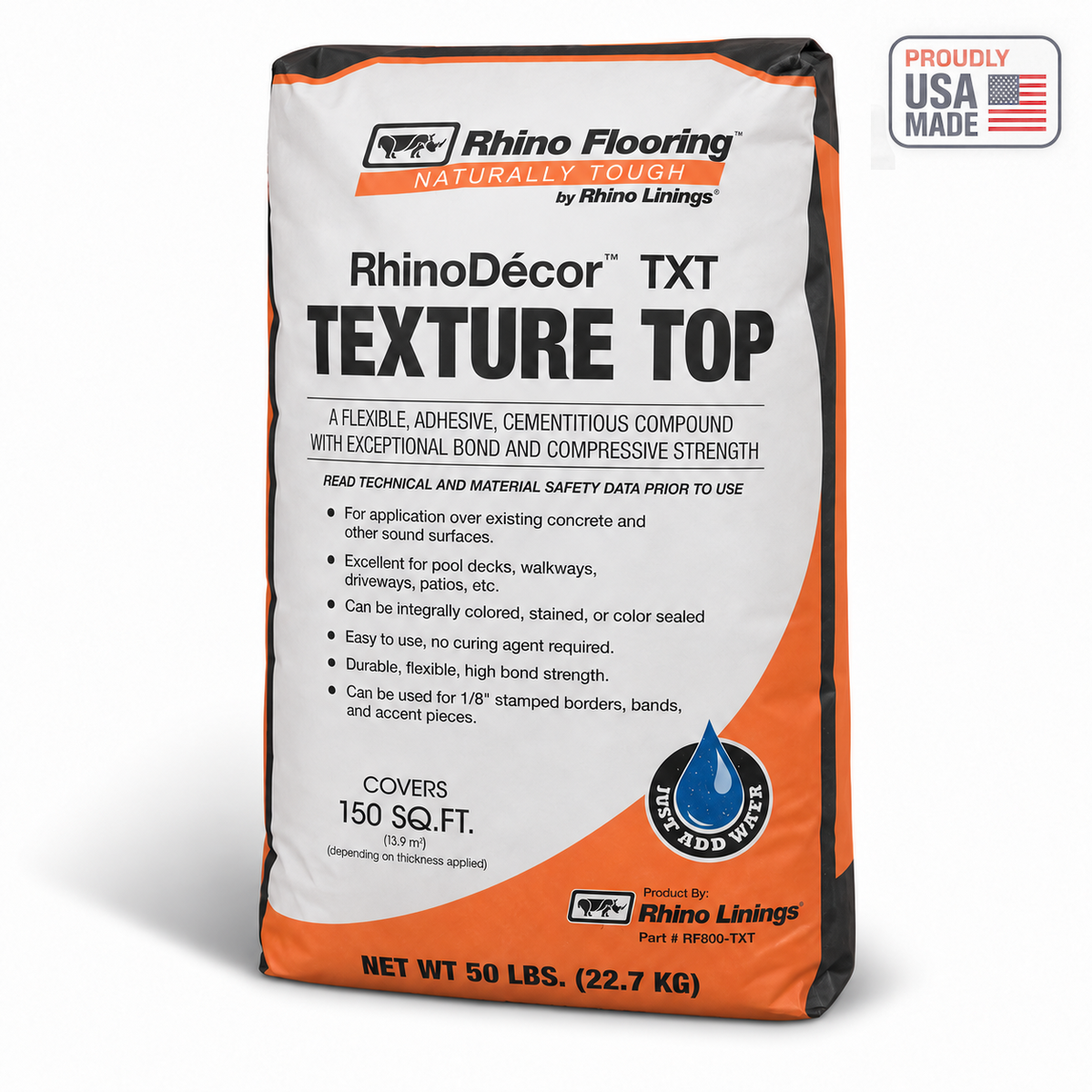 RhinoDecor Texture Top — Proudly USA Made