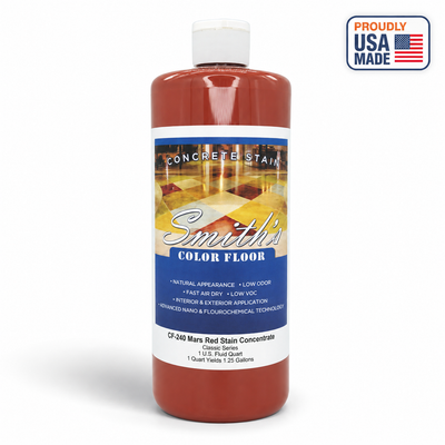 Smith's Color Floor CF-240 Mars Red - 1 quart bottle shown - white studio product photo