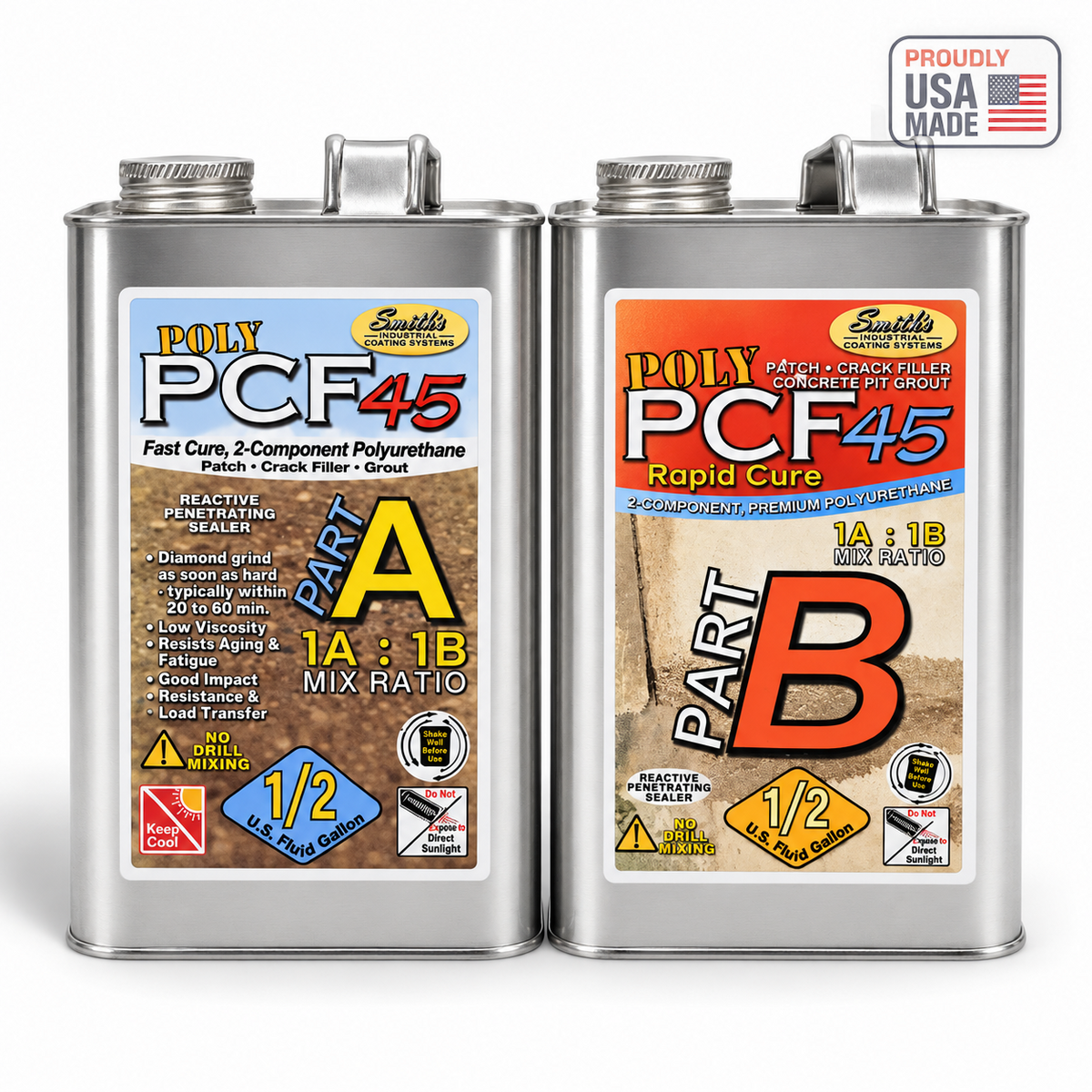 Smith's Poly PCF-45 Fast Curing Polyurethane Patch & Crack Filler — Proudly USA Made